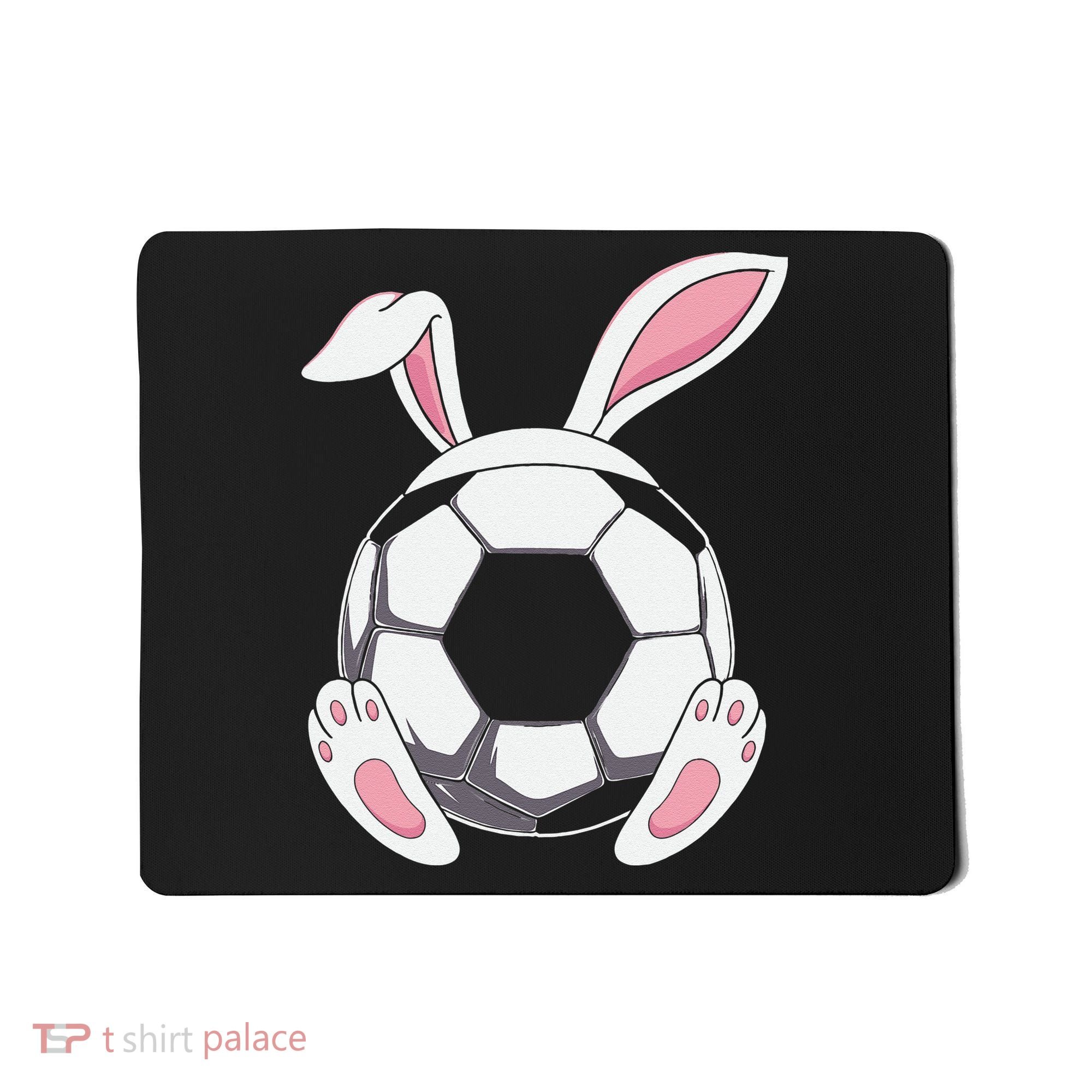 Happy Easter Soccer Bunny Ears Funny Egg Mousepad