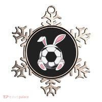 Happy Easter Soccer Bunny Ears Funny Egg Ornament thumb 0