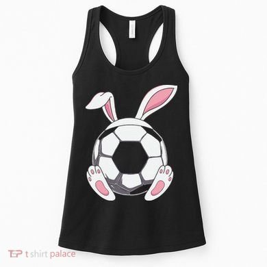 Happy Easter Soccer Bunny Ears Funny Egg Women's Tank Top