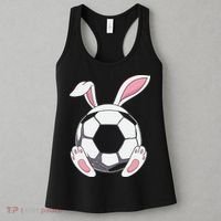 Happy Easter Soccer Bunny Ears Funny Egg Women's Tank Top thumb 3