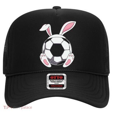 Happy Easter Soccer Bunny Ears Funny Egg Hat