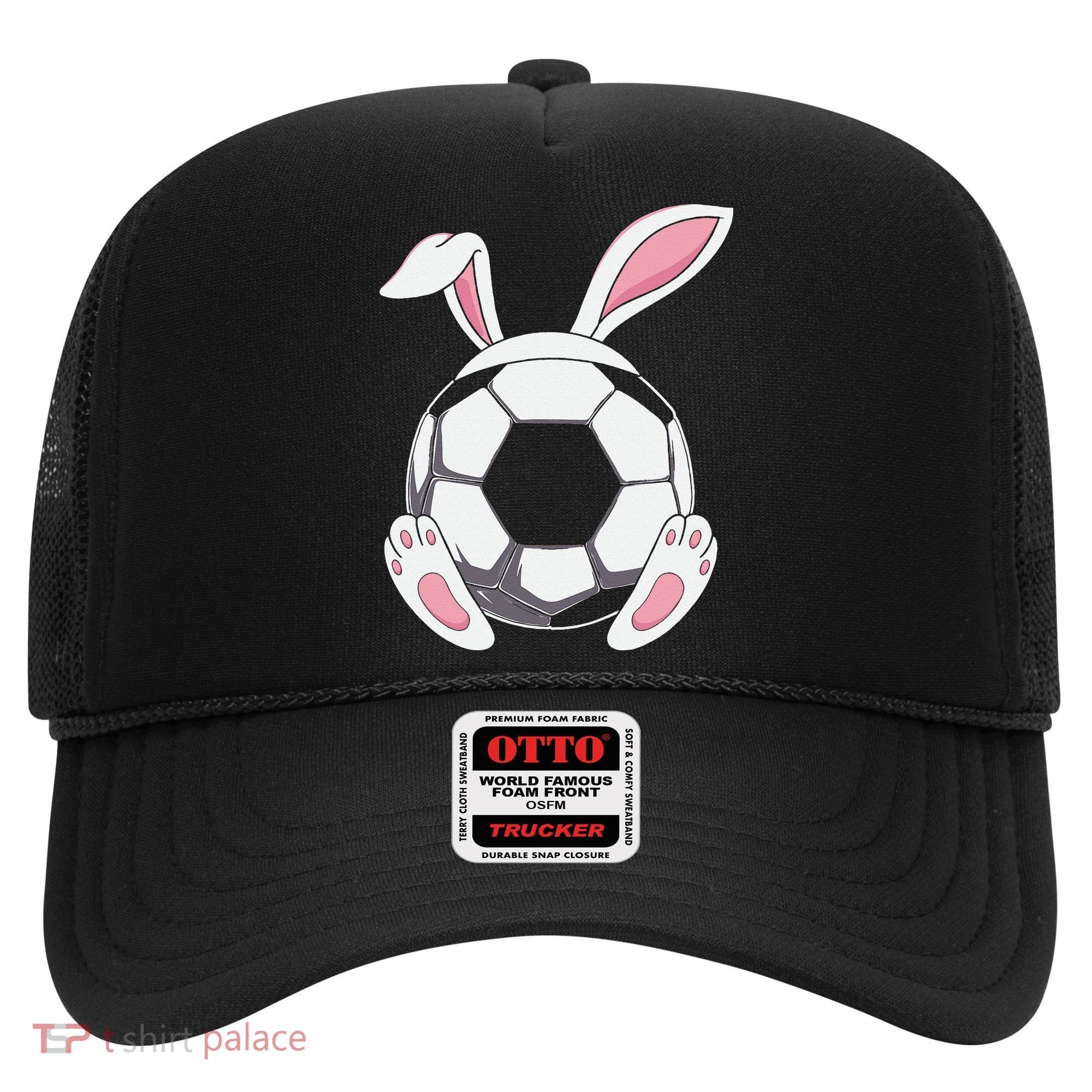 Happy Easter Soccer Bunny Ears Funny Egg Hat