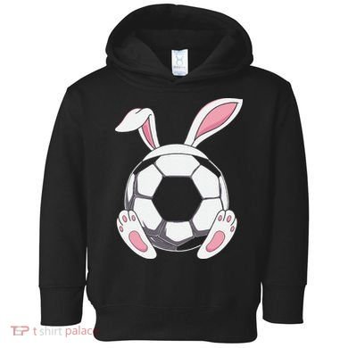 Happy Easter Soccer Bunny Ears Funny Egg Toddler Hoodie