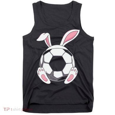 Happy Easter Soccer Bunny Ears Funny Egg Tank Top