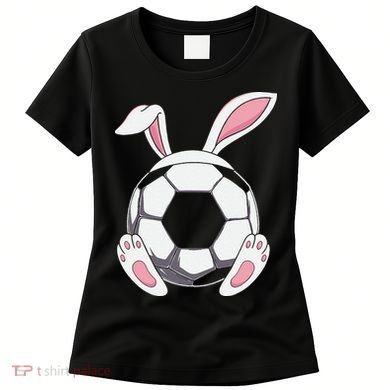 Happy Easter Soccer Bunny Ears Funny Egg Women's T-Shirt