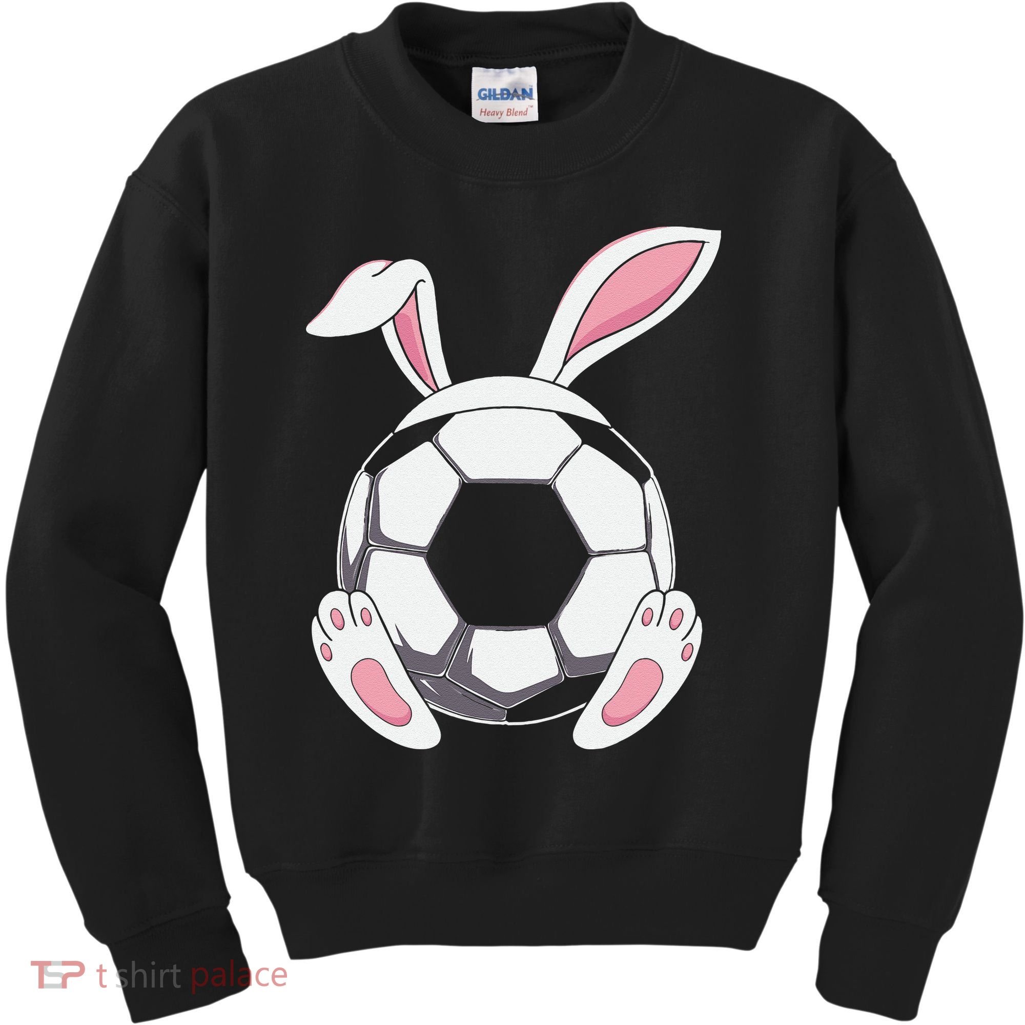 Happy Easter Soccer Bunny Ears Funny Egg Kids Sweatshirt