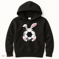 Happy Easter Soccer Bunny Ears Funny Egg Kids Hoodie thumb 0