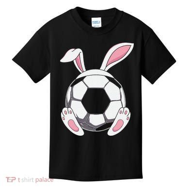 Happy Easter Soccer Bunny Ears Funny Egg Kids T-Shirt