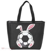 Happy Easter Soccer Bunny Ears Funny Egg Tote Bag thumb 0