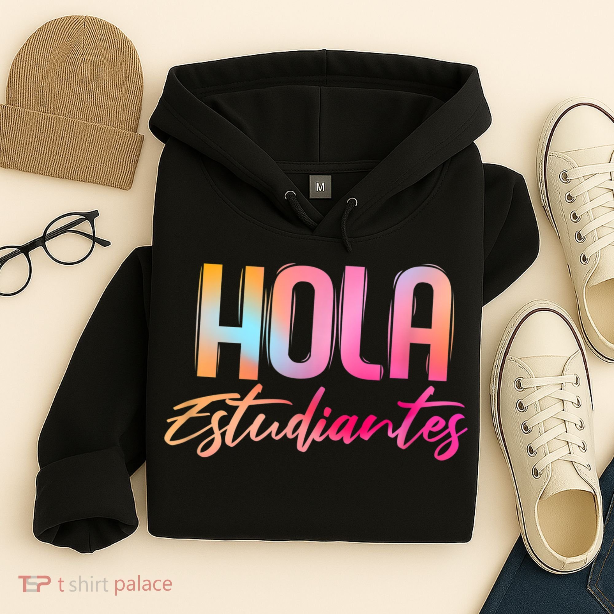 Hola Estudiantes Spanish Teacher Funny Back To School Hoodie