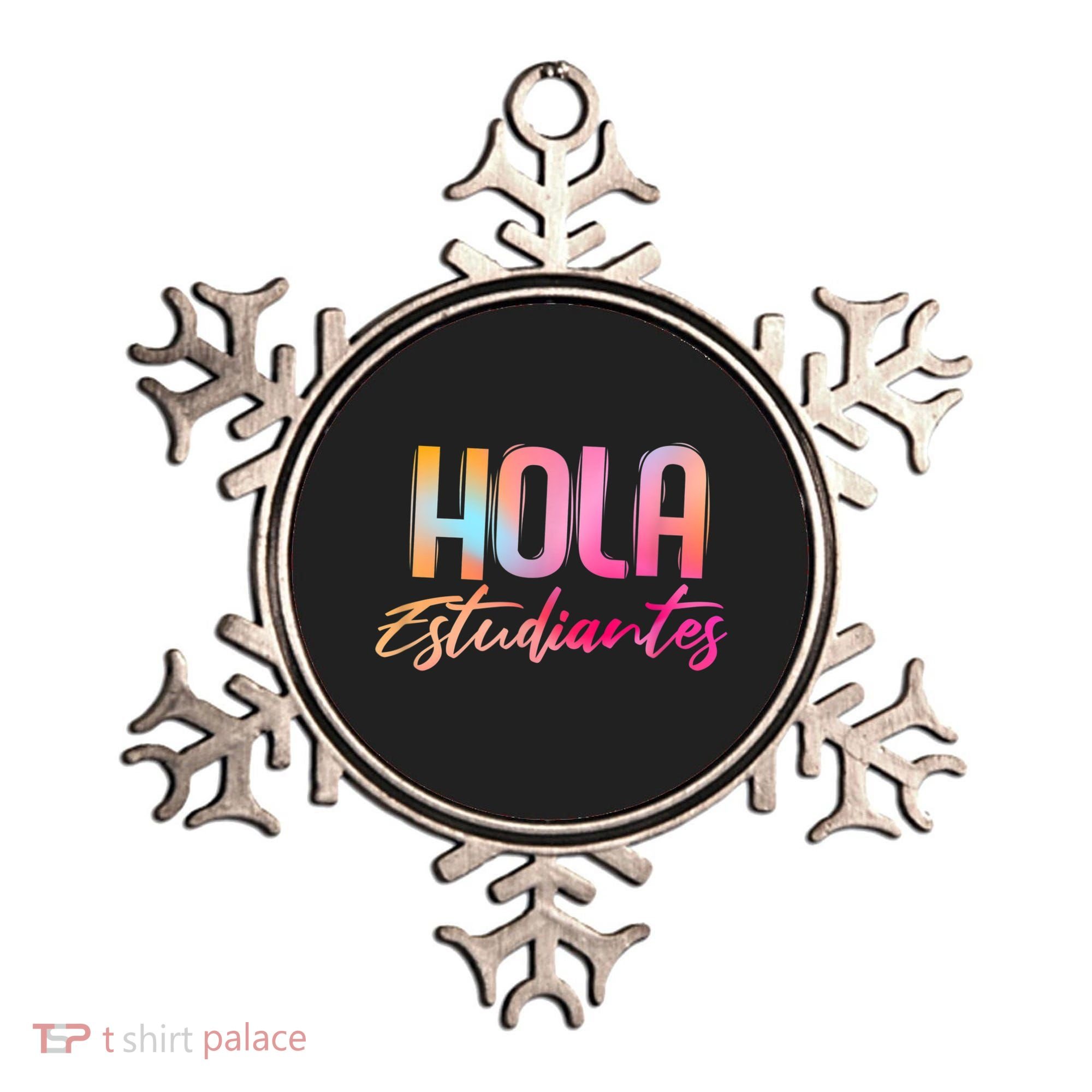 Hola Estudiantes Spanish Teacher Funny Back To School Ornament