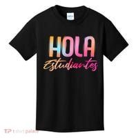 Hola Estudiantes Spanish Teacher Funny Back To School Kids T-Shirt thumb 0