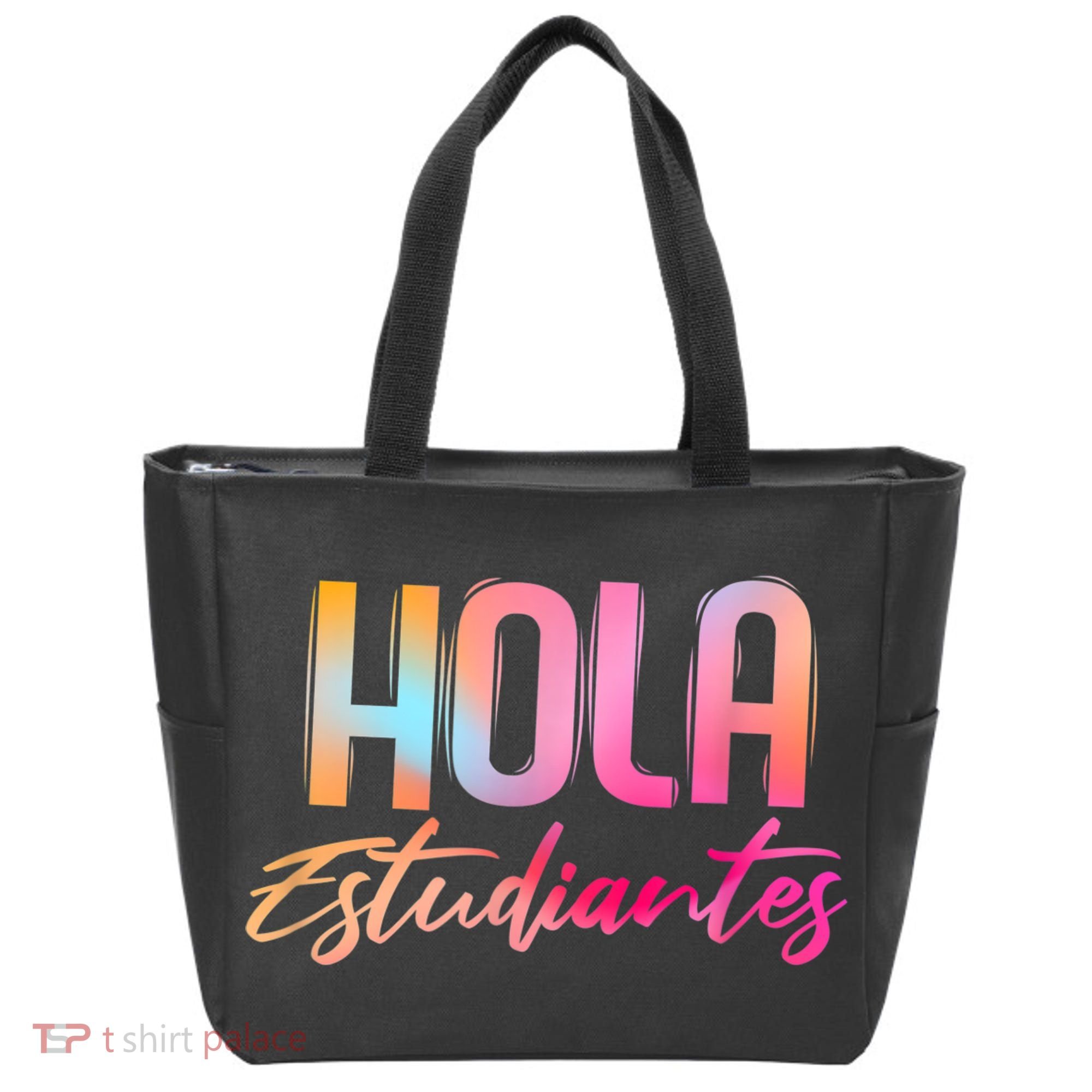 Hola Estudiantes Spanish Teacher Funny Back To School Tote Bag