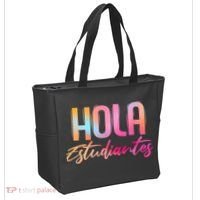 Hola Estudiantes Spanish Teacher Funny Back To School Tote Bag thumb 2