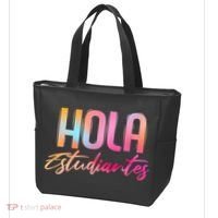 Hola Estudiantes Spanish Teacher Funny Back To School Tote Bag thumb 3