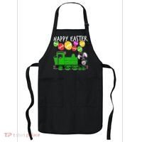 Happy Easter Steam Train Engine Bunny Chocolate Eggs Apron thumb 0