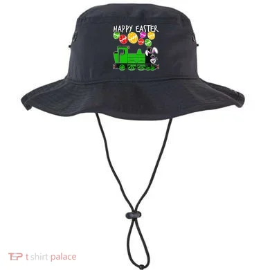 Happy Easter Steam Train Engine Bunny Chocolate Eggs Bucket Hat