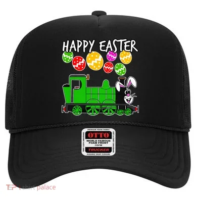 Happy Easter Steam Train Engine Bunny Chocolate Eggs Hat