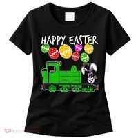 Happy Easter Steam Train Engine Bunny Chocolate Eggs Women's T-Shirt thumb 0