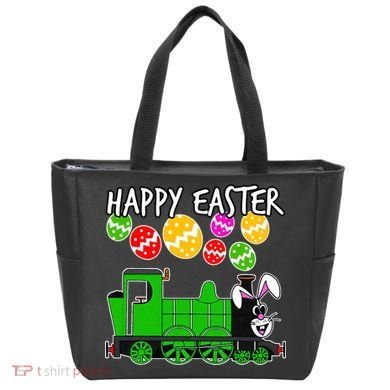 Happy Easter Steam Train Engine Bunny Chocolate Eggs Bag