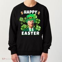 Happy Easter St Patrick's Day Confused Joe Biden Funny Women's Sweatshirt thumb 0