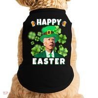 Happy Easter St Patrick's Day Confused Joe Biden Funny Doggie Tank thumb 0