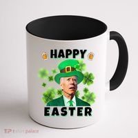 Happy Easter St Patrick's Day Confused Joe Biden Funny Coffee Mug thumb 1