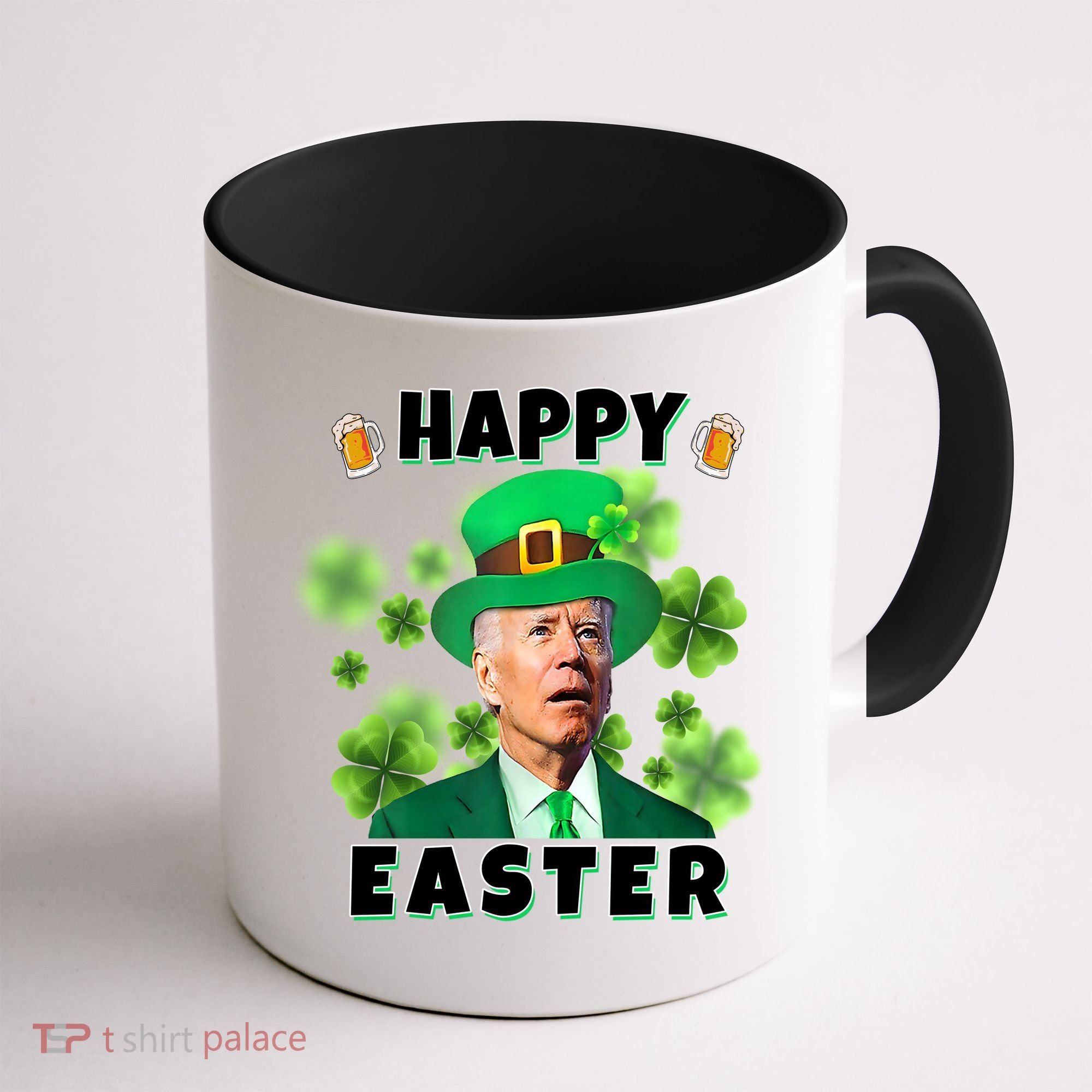 Happy Easter St Patrick's Day Confused Joe Biden Funny Coffee Mug