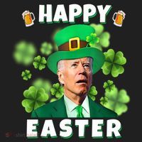 Happy Easter St Patrick's Day Confused Joe Biden Funny Beanie thumb 2