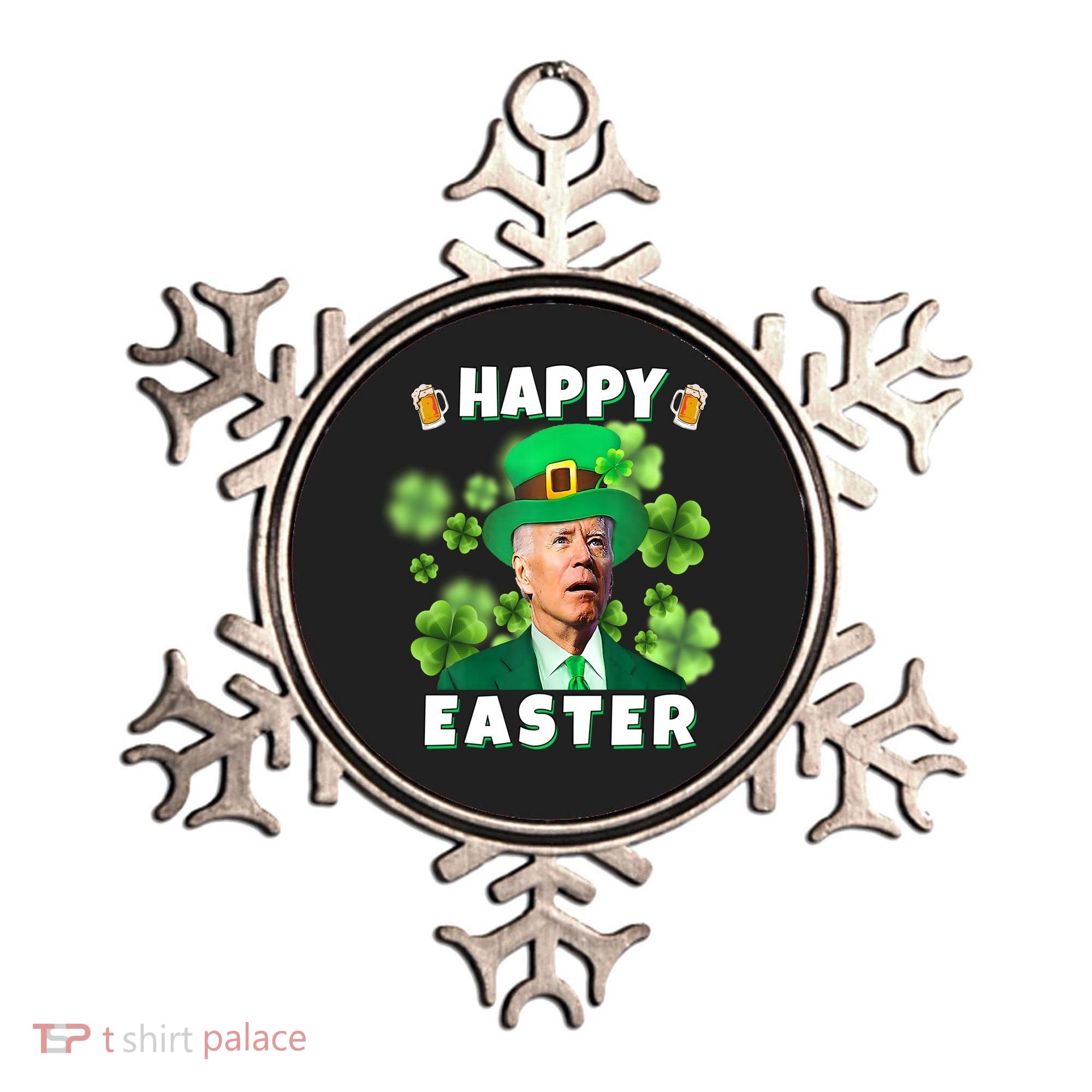 Happy Easter St Patrick's Day Confused Joe Biden Funny Ornament
