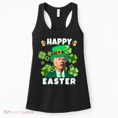 Happy Easter St Patrick's Day Confused Joe Biden Funny Women's Tank Top