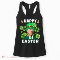 Happy Easter St Patrick's Day Confused Joe Biden Funny Women's Tank Top thumb 0
