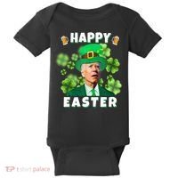 Happy Easter St Patrick's Day Confused Joe Biden Funny Baby Bodysuit thumb 0