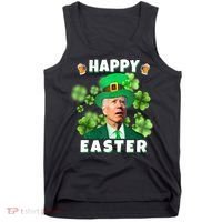 Happy Easter St Patrick's Day Confused Joe Biden Funny Tank Top thumb 0