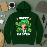 Happy Easter St Patrick's Day Confused Joe Biden Funny Hoodie thumb 3