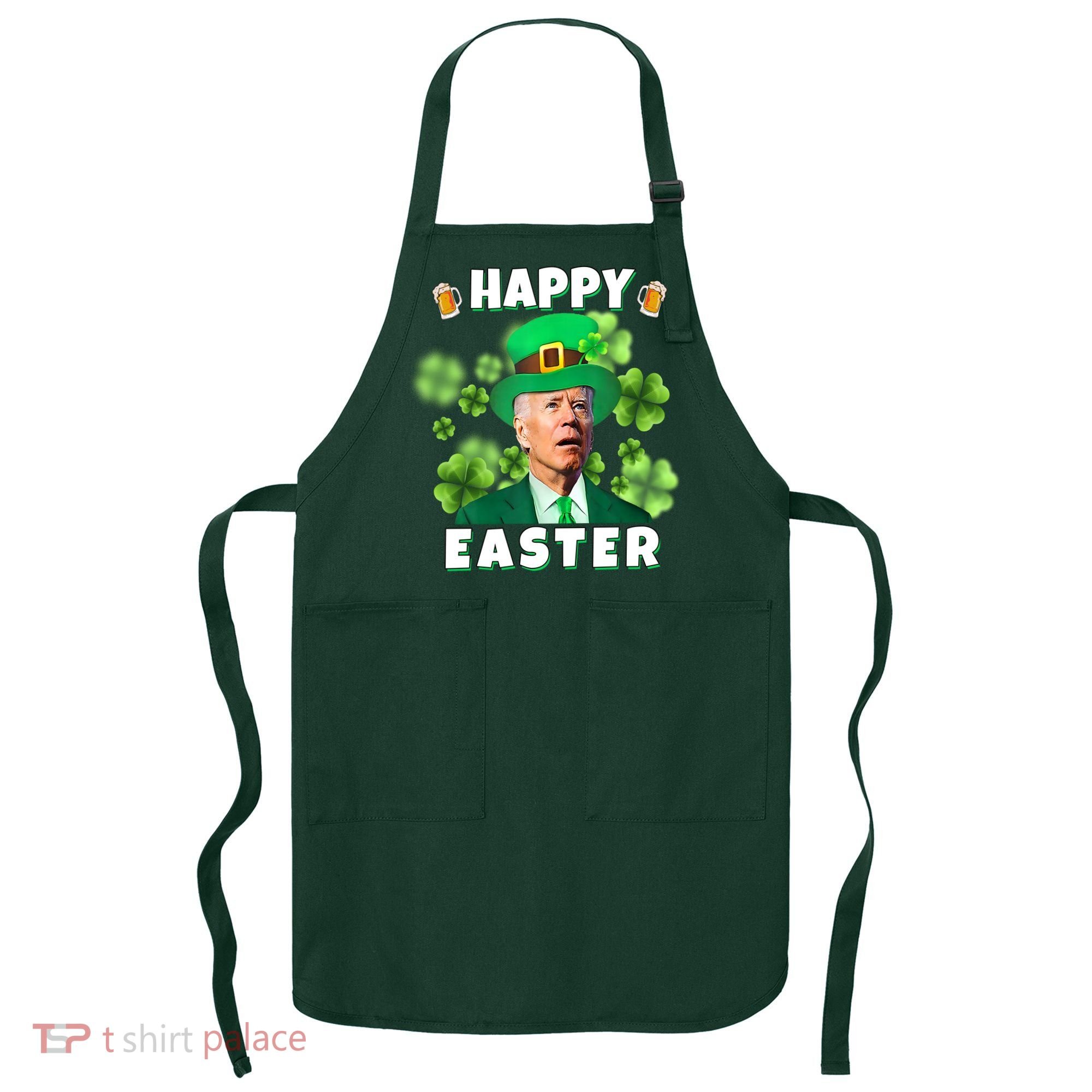 Happy Easter St Patrick's Day Confused Joe Biden Funny Apron