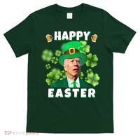 Happy Easter St Patrick's Day Confused Joe Biden Funny T-Shirt thumb 0