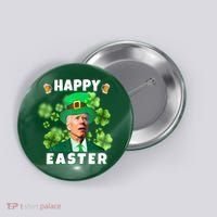 Happy Easter St Patrick's Day Confused Joe Biden Funny Button thumb 0
