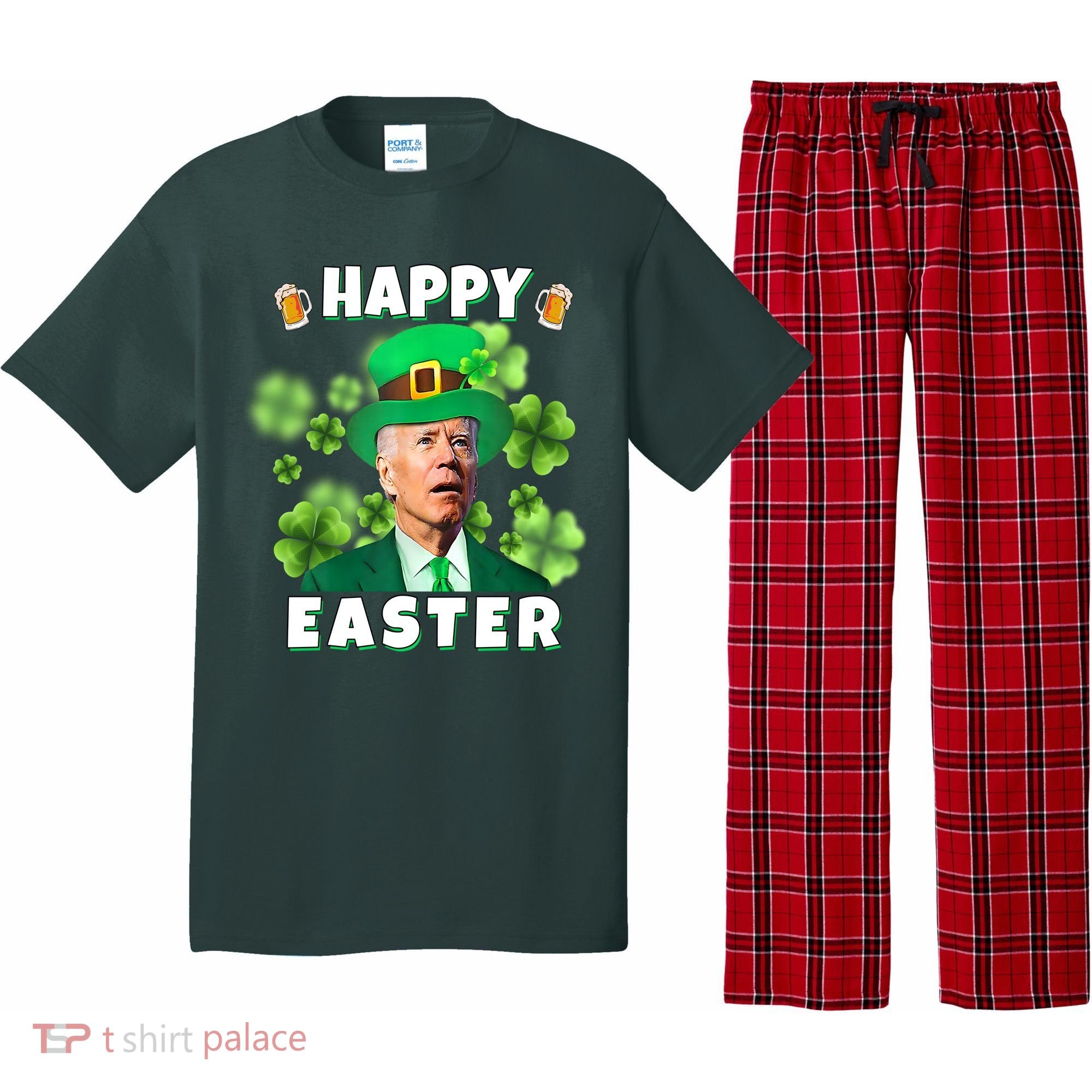 Happy Easter St Patrick's Day Confused Joe Biden Funny Pajama Set