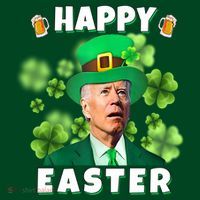 Happy Easter St Patrick's Day Confused Joe Biden Funny Pajama Set thumb 2