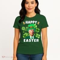 Happy Easter St Patrick's Day Confused Joe Biden Funny Women's T-Shirt thumb 4