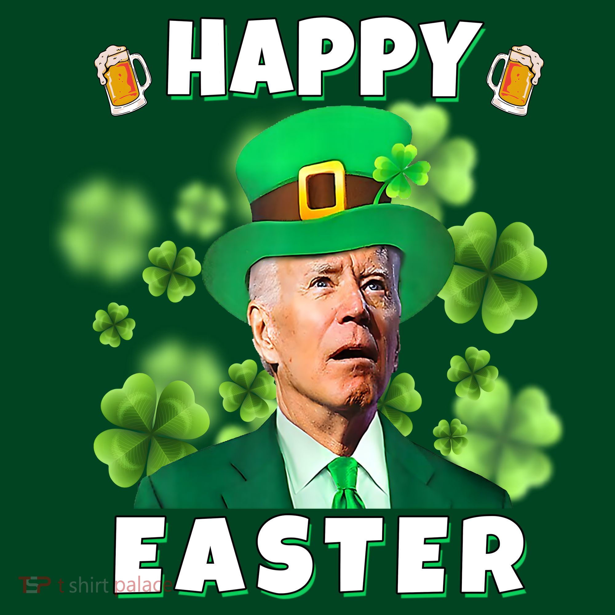 Happy Easter St Patrick's Day Confused Joe Biden Funny Kids Hoodie