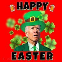 Happy Easter St Patrick's Day Confused Joe Biden Funny Santa Hat thumb 1