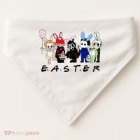 Happy Easter Scary Horror Easter Movie Bunny Hunting Eggs USA-Made Doggie Bandana thumb 0