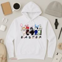 Happy Easter Scary Horror Easter Movie Bunny Hunting Eggs Hoodie thumb 3