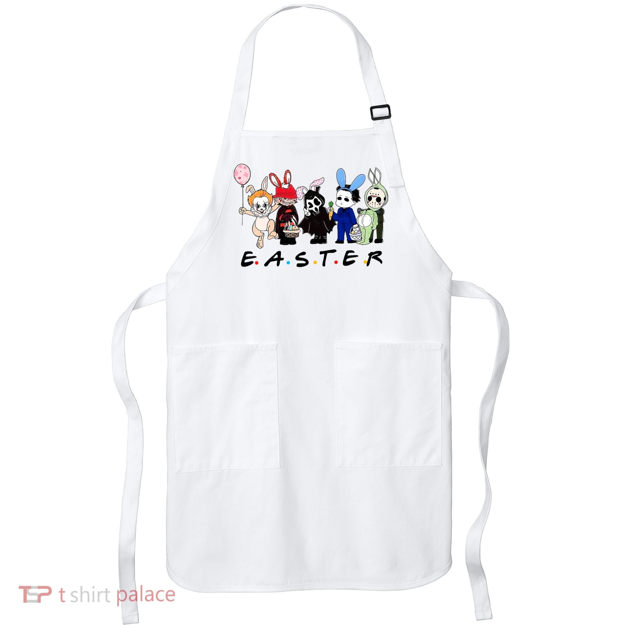 Happy Easter Scary Horror Easter Movie Bunny Hunting Eggs Apron