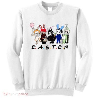 Happy Easter Scary Horror Easter Movie Bunny Hunting Eggs Sweatshirt