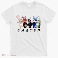 Happy Easter Scary Horror Easter Movie Bunny Hunting Eggs T-Shirt thumb 0