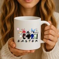 Happy Easter Scary Horror Easter Movie Bunny Hunting Eggs Coffee Mug thumb 3
