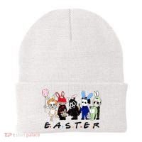 Happy Easter Scary Horror Easter Movie Bunny Hunting Eggs Beanie thumb 0